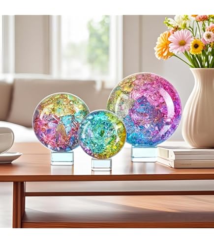 Amazon.co.jp: kanpura 2.3インチ 琥珀色の氷にひびが入ったボール